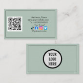 Carte De Visite Réseau social Code QR Logencer Influenceur Sage Gr (Devant / Derrière)