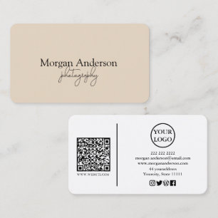 Carte De Visite Réseau social de code QR de signature moderne