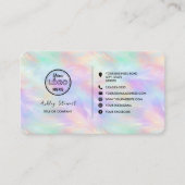 Carte De Visite Réseau social professionnel Logo Opal moderne Styl (Devant)