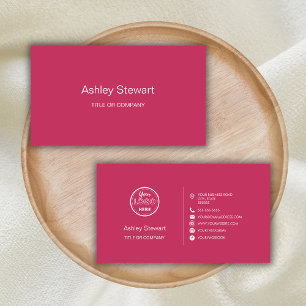Carte De Visite Réseau social professionnel Logo Rose chaud modern