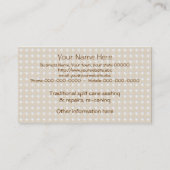 Carte De Visite Réseau traditionnel de la canne à trou (Dos)