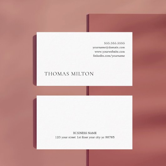 Carte De Visite Réseautage minimal en noir blanc