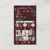 Carte de visite Réseaux Sociaux Code QR Instagram (Devant)