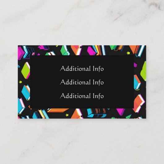 Carte De Visite Réservation Colorée (Dos)