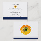 Carte De Visite Réservations d'hôtels Sunflower de Nautical Blue S (Devant / Derrière)