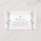 Carte De Visite Réserver En remplacement du transport de bébés (Devant)