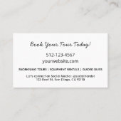 Carte De Visite Réserver Ocean Thématique (Dos)