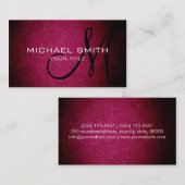 Carte De Visite Résident Evil Rouge cuir (Devant / Derrière)