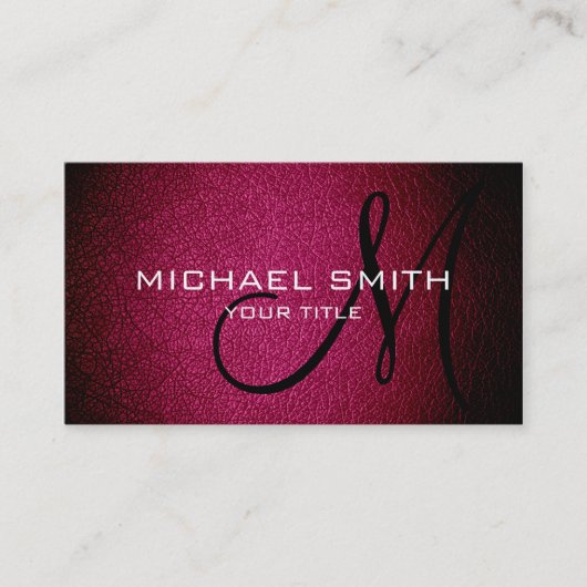 Carte De Visite Résident Evil Rouge cuir (Devant)