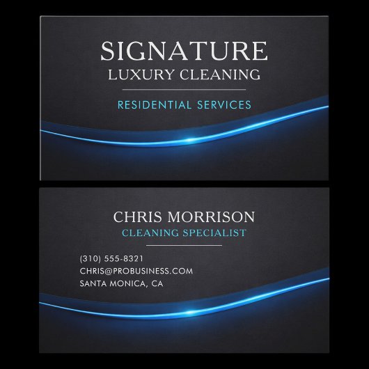 Carte De Visite Residential Cleaning Services Professional