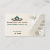 Carte De Visite Residential Construction | Brown Drafter (Devant)