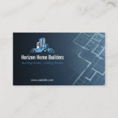 Carte De Visite Residential Construction | Darkblue Drafter (Devant)