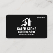 Carte De Visite Residential Painter Bold Mustard Yellow and Black (Devant)