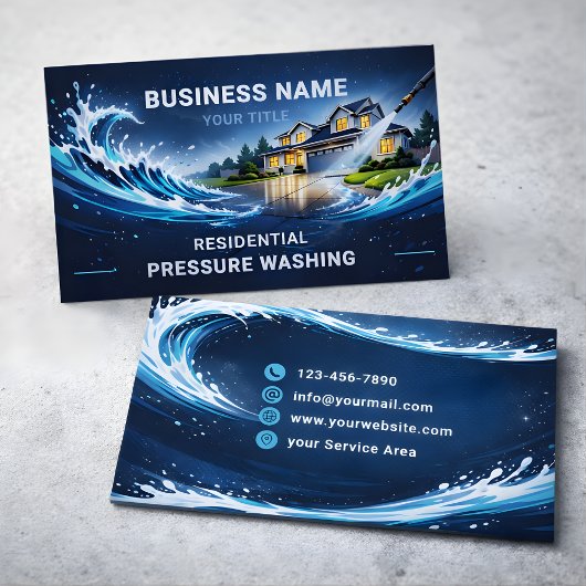 Carte De Visite Residential Pressure Washing Cosmic Wave