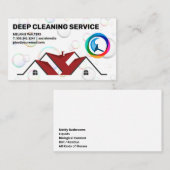 Carte De Visite Résidentiel | Logo Squeegee | Nettoyer (Devant / Derrière)