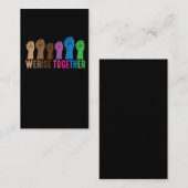 Carte De Visite Résistance féministe Égalité humaine Justice socia (Devant / Derrière)