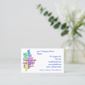 Carte De Visite Respect, gentillesse, confiance… Art de mot de (Debout devant)