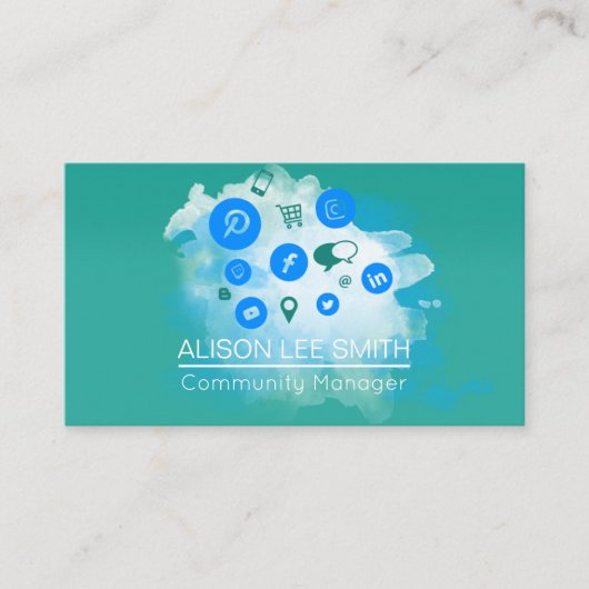 Carte De Visite Responsable communautaire SEO Expert en médias soc (Devant)
