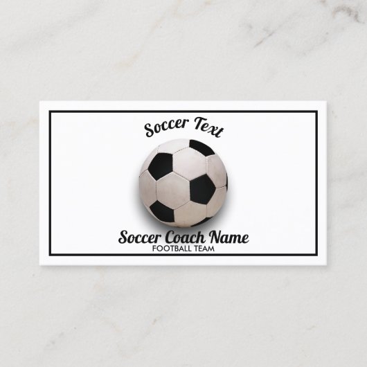 Carte De Visite Responsable de l'entraîneur de football de footbal (Devant)