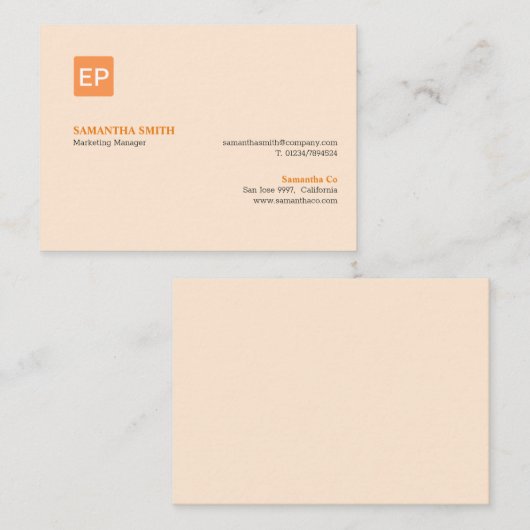 Carte De Visite Responsable marketing Orange Mighty (Devant / Derrière)
