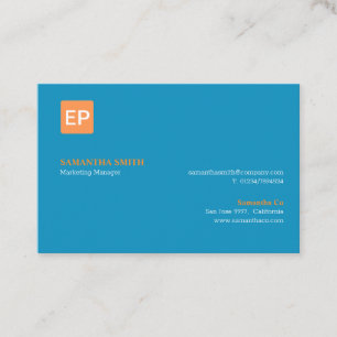 Carte De Visite Responsable marketing   Palette bleue