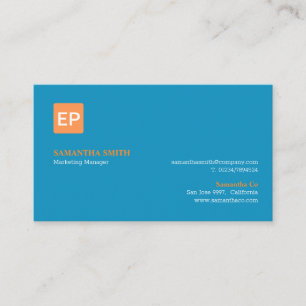 Carte De Visite Responsable marketing   Palette bleue
