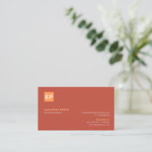 Carte De Visite Responsable marketing Red Orange Standard (Debout devant)