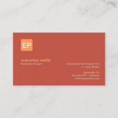 Carte De Visite Responsable marketing Red Orange Standard (Devant)