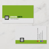 Carte De Visite Responsable RH - Blanc vert biologique (Devant / Derrière)