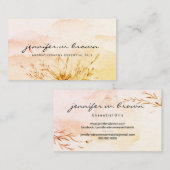 Carte De Visite Ressort Aquarelle botanique Essential Oils Feuille (Devant / Derrière)