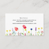 Carte De Visite Ressort botanique fleur sauvage (Dos)