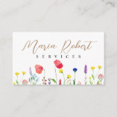 Carte De Visite Ressort botanique fleur sauvage (Devant)