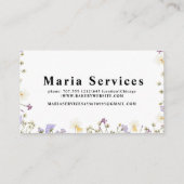 Carte De Visite Ressort botanique fleur sauvage (Dos)