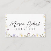 Carte De Visite Ressort botanique fleur sauvage (Devant)