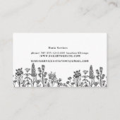Carte De Visite Ressort botanique fleur sauvage (Dos)