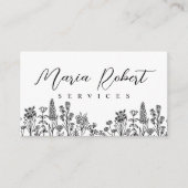 Carte De Visite Ressort botanique fleur sauvage (Devant)