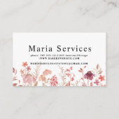 Carte De Visite Ressort botanique fleur sauvage (Dos)