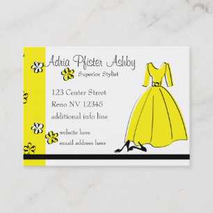 Carte De Visite Ressort Fashion Jaune