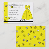Carte De Visite Ressort Fashion Jaune (Devant / Derrière)