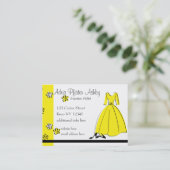 Carte De Visite Ressort Fashion Jaune (Debout devant)
