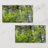 Carte De Visite Ressource Feuille (Devant / Derrière)