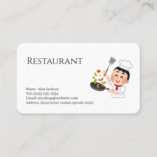 Carte De Visite restaurant (Devant)