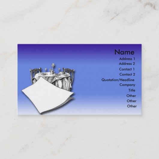 Carte de visite restaurant (Devant)