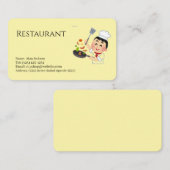 Carte De Visite restaurant (Devant / Derrière)