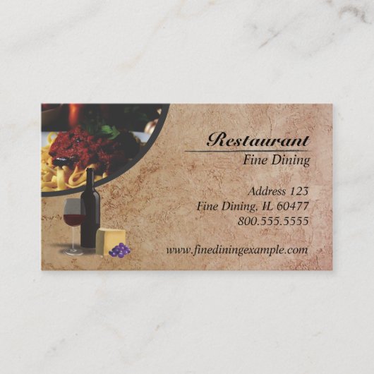 Carte De Visite Restaurant (Devant)
