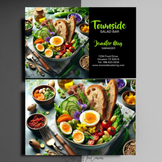 Carte De Visite Restaurant à bar à salades
