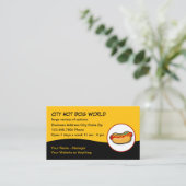 Carte De Visite Restaurant À Thème Hotdog cool Et Branché (Debout devant)