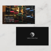 Carte De Visite Restaurant Bar à vin Bouteille de vin (Devant / Derrière)