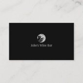 Carte De Visite Restaurant Bar à vin Bouteille de vin (Dos)