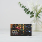 Carte De Visite Restaurant Bar à vin Bouteille de vin (Debout devant)